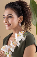 Geneva Hoop Silver Earrings