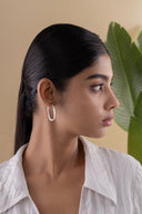 Sierra Hoop Silver Earrings