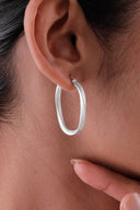 Sierra Hoop Silver Earrings