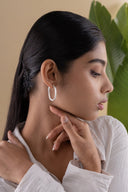 Sierra Hoop Silver Earrings