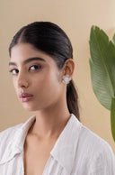 Selena Floral Silver Earrings Parman