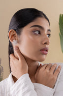 Selena Floral Silver Earrings