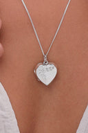 Flora Heart-Shaped Silver Pendant