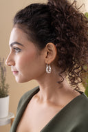 Lucia Crescent Silver Earrings