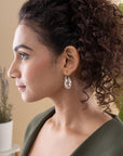 Lucia Crescent Silver Earrings