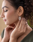 Lucia Crescent Silver Earrings