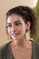 Lucia Crescent Silver Earrings