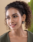 Lucia Crescent Silver Earrings