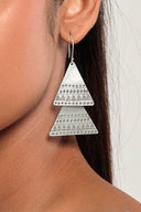 Antara Ethnic Silver Earrings