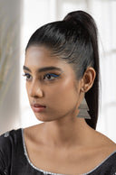 Antara Ethnic Silver Earrings