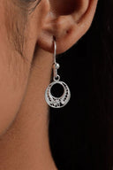 Veda Crescent Silver Earrings Parman