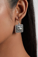 Urvi Ethnic Silver Earrings