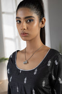 Engraved Elephant Silver Pendant