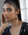 Zoya Ethnic Silver Earrings