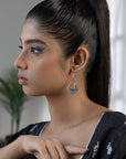 Zoya Ethnic Silver Earrings