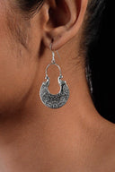 Zoya Ethnic Silver Earrings
