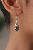 Zara Leaf Silver Earrings