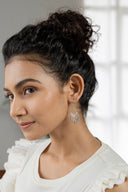 Ethnic Dreamcatcher Silver Earrings