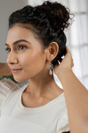 Modern Dreamcatcher Silver Earrings