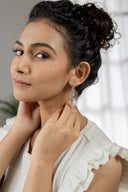 Modern Dreamcatcher Silver Earrings