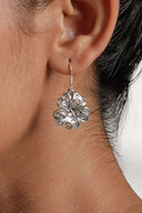 Urumi Floral Silver Earrings Parman