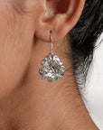 Urumi Floral Silver Earrings