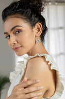 Urumi Floral Silver Earrings