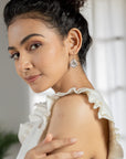 Urumi Floral Silver Earrings
