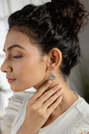 Urumi Floral Silver Earrings