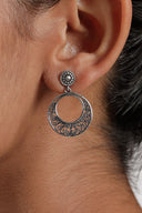 Zeba Lunar Silver Earrings