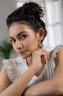 Nysa Lunar Silver Earrings