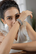 Rudra Wideband Silver Bracelet