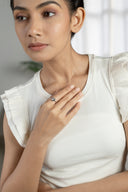 Agneya Clover Silver Ring