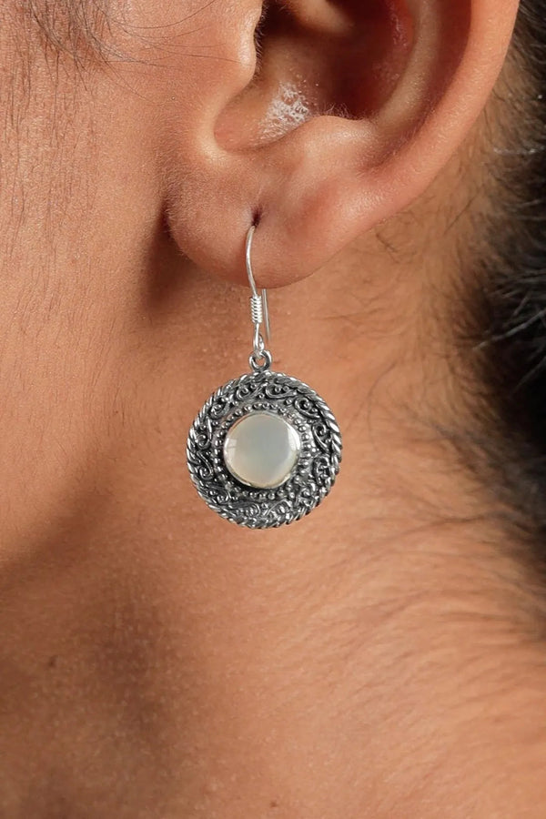 Moksha Stone Silver Earrings Parman