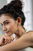 Raya Studded Silver Earrings Parman
