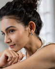 Raya Studded Silver Earrings