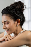 Raya Studded Silver Earrings Parman