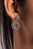 Yantra Sunburst Silver Earrings