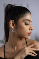 Yantra Sunburst Silver Earrings