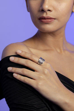 Tribal Bloom Silver Ring Parman