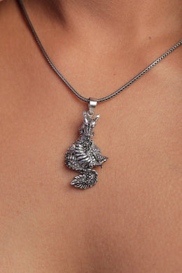 Chinese Dragon Silver Pendant Parman