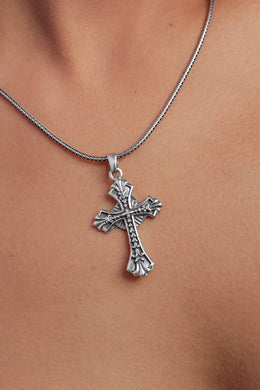 Gothic Cross Silver Pendant Parman