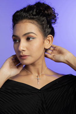 Olivia Crucifix Silver Pendant Parman