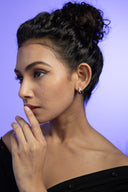 Alegra Black Eclipse Silver Earrings