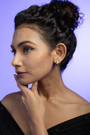 Alegra Black Eclipse Silver Earrings