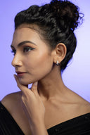 Alegra Black Eclipse Silver Earrings Parman