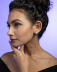 Alegra Black Eclipse Silver Earrings