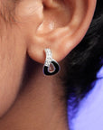 Alegra Black Eclipse Silver Earrings