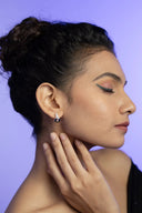 Alegra Black Eclipse Silver Earrings Parman