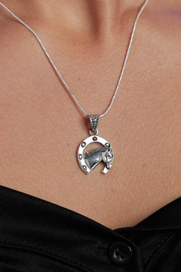 Kaia Horse Shoe Silver Pendant Parman